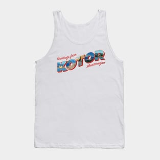 Greetings from Kotor in Montenegro Vintage style retro souvenir Tank Top